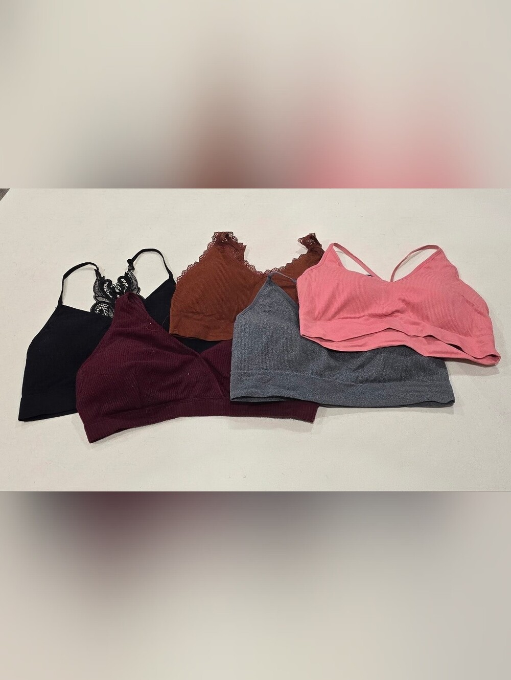 "As Is" Plus Size 3X - Used Set of 5 Comfy Maurices Bralettes